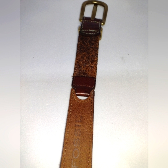 Fossil Leather Belt segmented Three tone size Women's Small - Picture 7 of 8